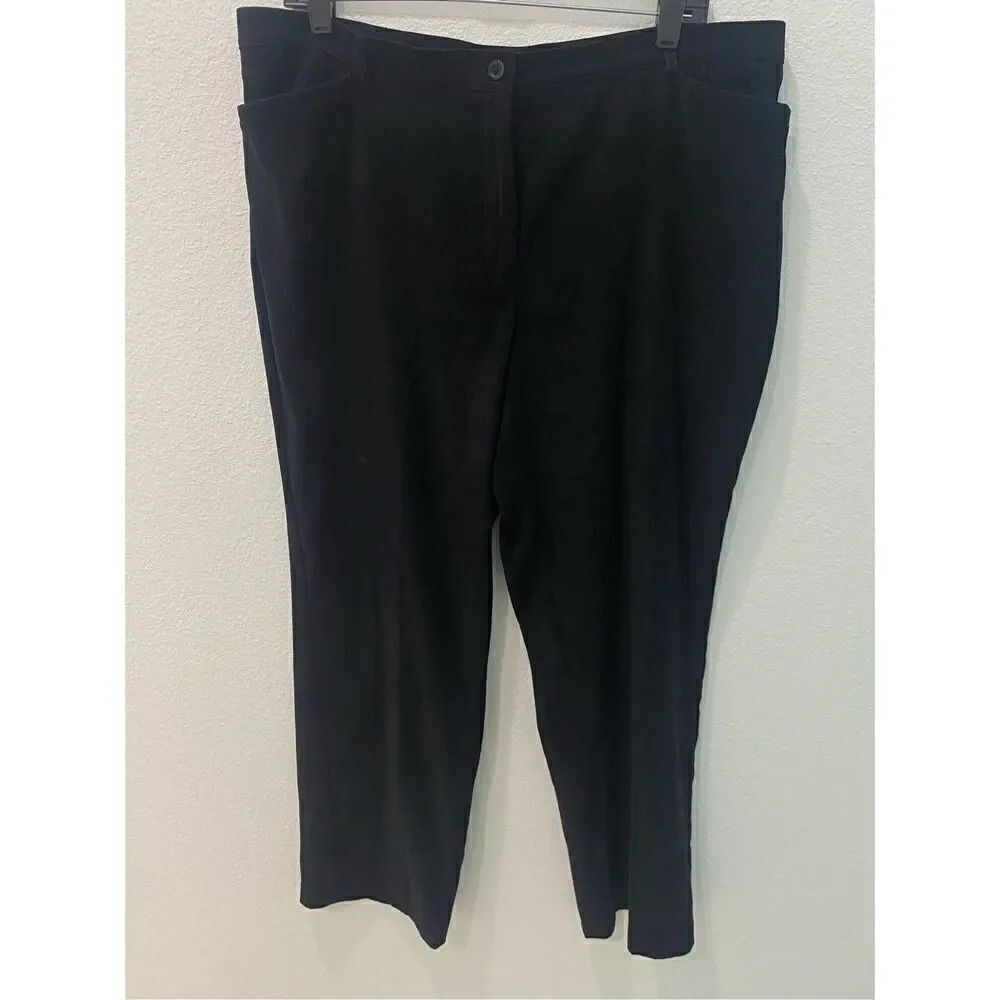 Tribal Black Suede Pants Size 14p
